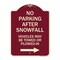 Signmission No Parking After Snowfall Vehicles May Be Towed or Plowed-In with Right Arrow, A-DES-BU-1824-23786 A-DES-BU-1824-23786 - alternate 1